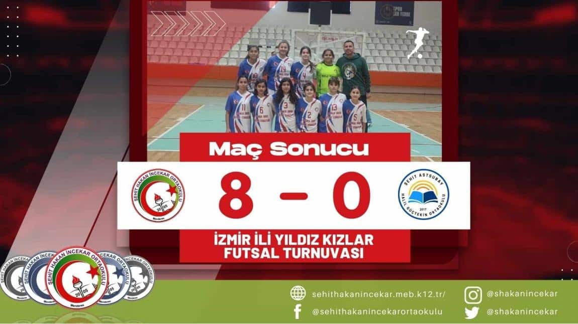 Kız Futsal Takımımız İzmir'de düzenlenen Yıldız Kızlar Futsal Turnuvası'nda muhteşem bir performans sergileyerek, ikinci maçını da kazandı.